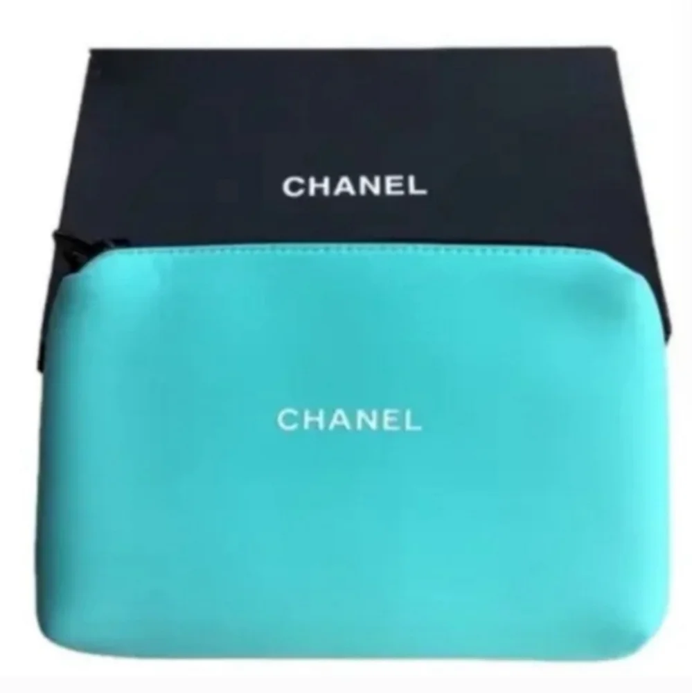 CHANEL Tiffany Blue Cosmetic Bag - Picture 1 of 4